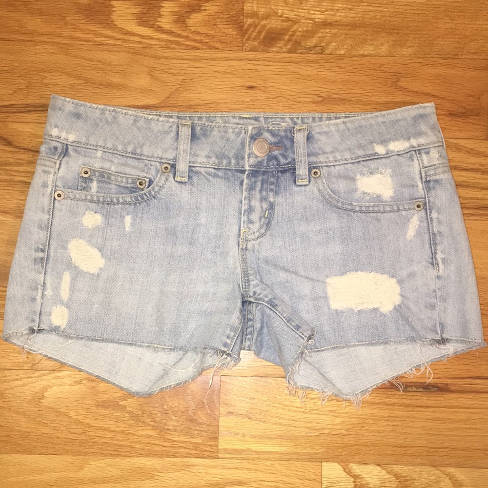 American Eagle distressed jean shorts | 0